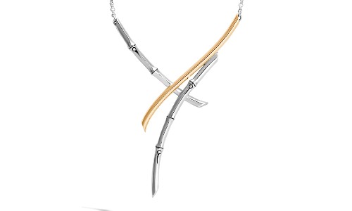 Sterling silver and gold John Hardy necklace from the Bamboo collection