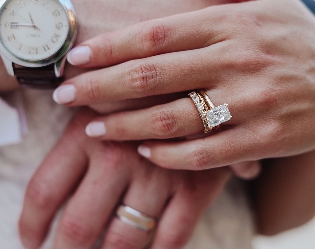 A woman with an intricate stack