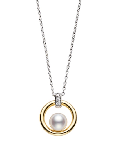 Mikimoto circle necklace with pearl