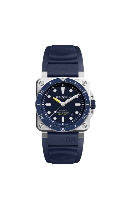 Bell & Ross Auto Blue Diver Watch BR0392DBUST/SRB