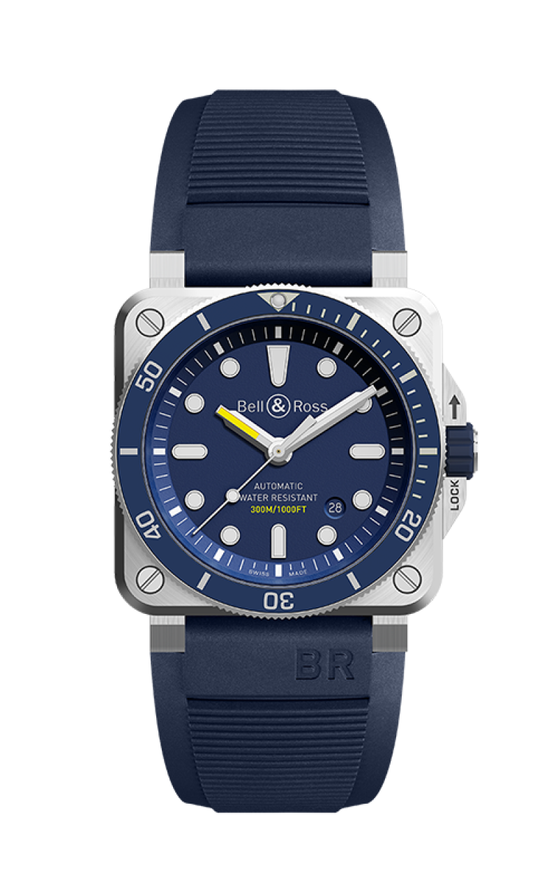 Bell & Ross Instruments BR 03 42 MM Watch BR 03-92 Diver Blue