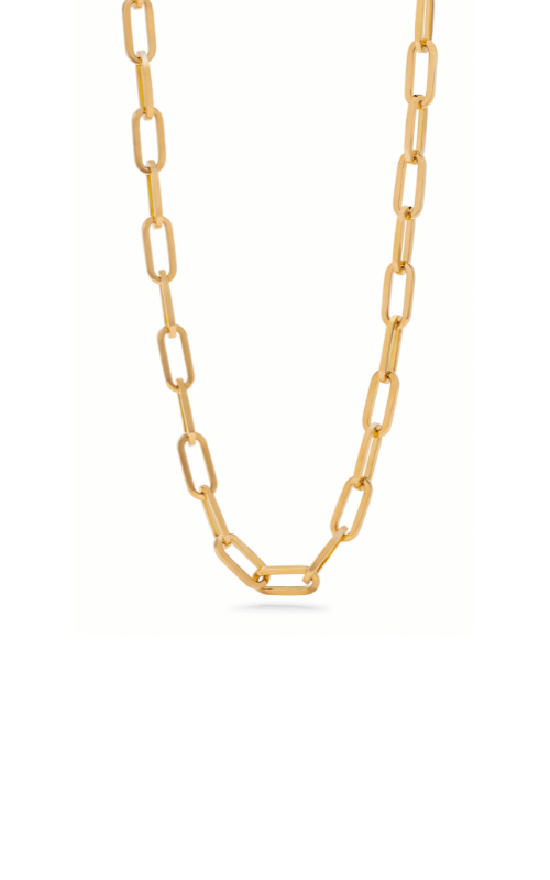 20 18kt Yellow Gold Paperclip Necklace