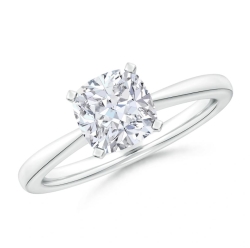 Cushion Lab Solitaire Engagement Ring