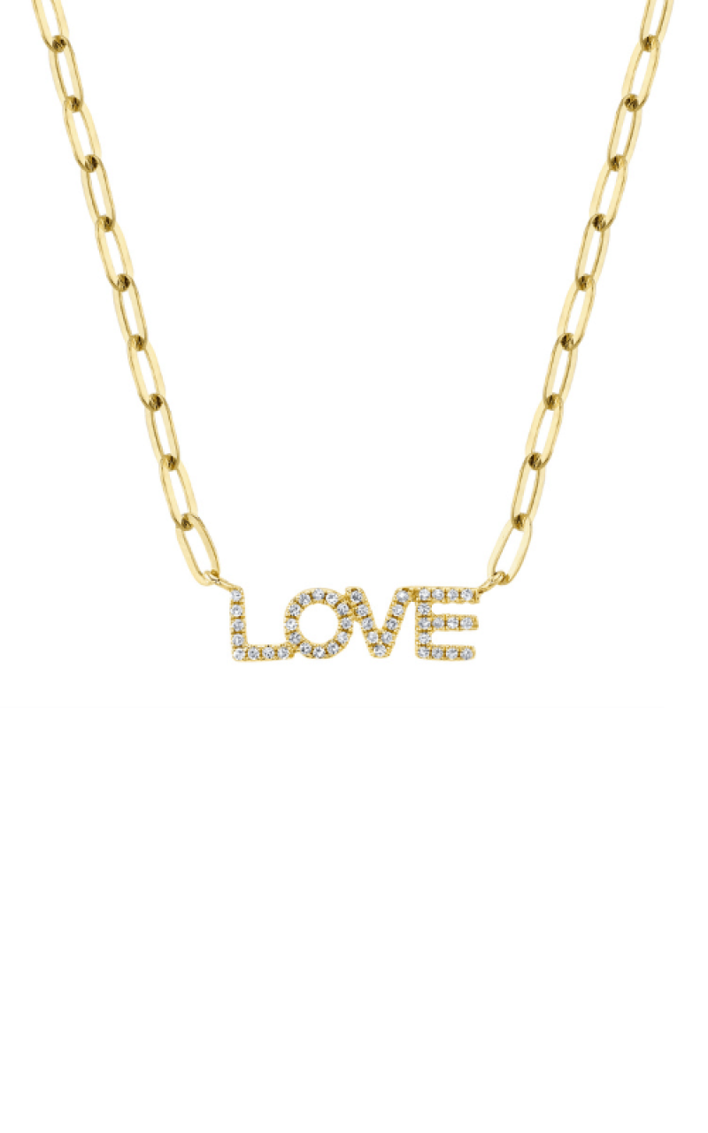 Diamond Love Paperclip Necklace