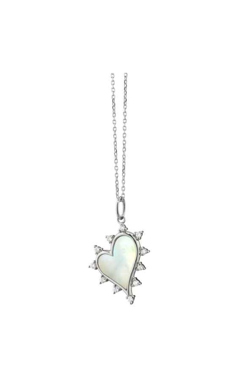 Monica Rich Kosann Mother of Pearl Heart Necklace CH-41617